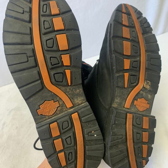 Harley Davidson Mens 9.5 Badlands Motorcycle Boots Black Leather Riding Boot - Picture 9 of 9